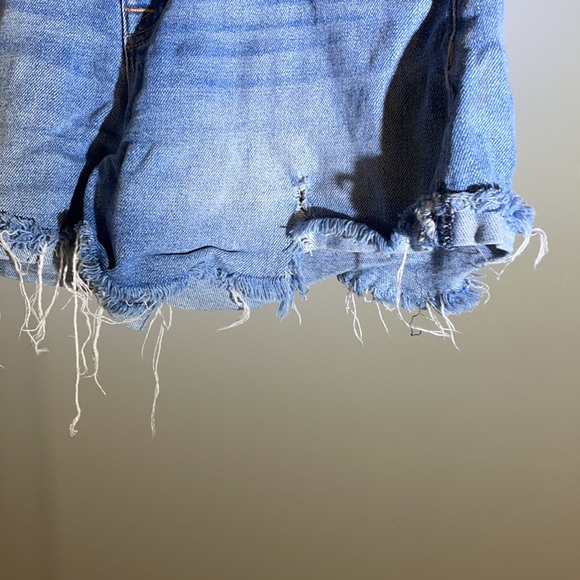 Hudson Distressed Cut Out Jean Shorts - Picture 3 of 7